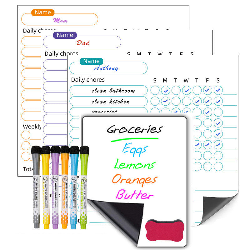 Memo Magnetic Monthly Calendar Housework Schedule Refrigerator Sticker