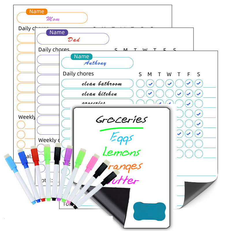 Memo Magnetic Monthly Calendar Housework Schedule Refrigerator Sticker