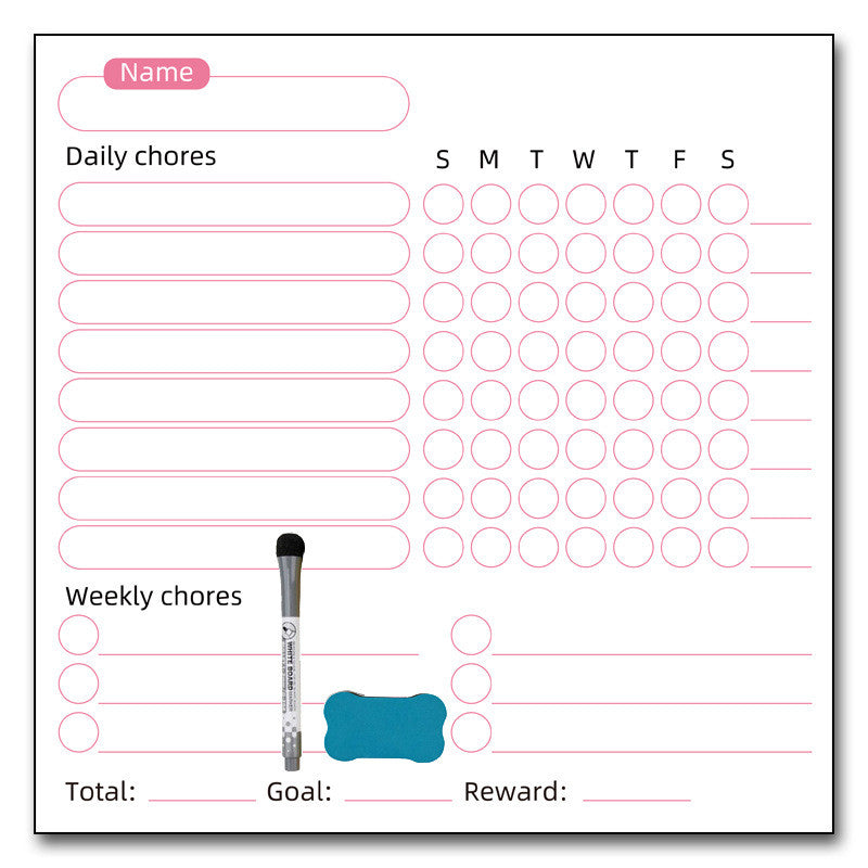Memo Magnetic Monthly Calendar Housework Schedule Refrigerator Sticker