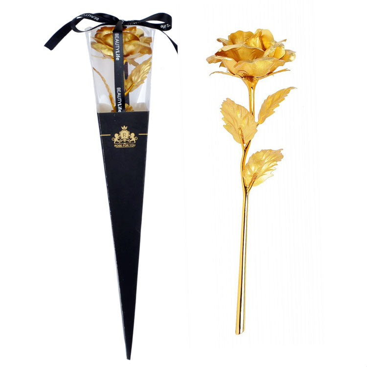 Gold Foil Rose Eternal Flower Teacher's Day Mother's Day Creative Gift