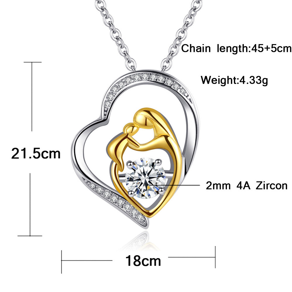 Love Zircon Mother's Day Pendant Necklace