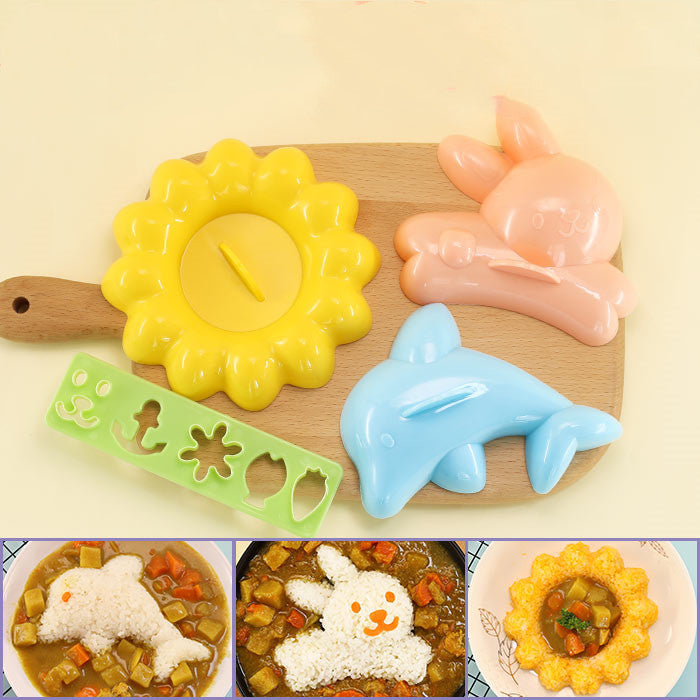 Shake Rice Ball Rice Mold Children'S Creative Cartoon Rice Ball Mold Baby Food Supplement Sushi Artifact Bento Sharpener