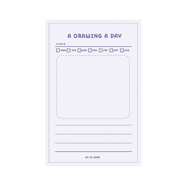 Daily Weekly Notepad Planner Tearable Message Memo Book