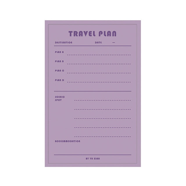 Daily Weekly Notepad Planner Tearable Message Memo Book