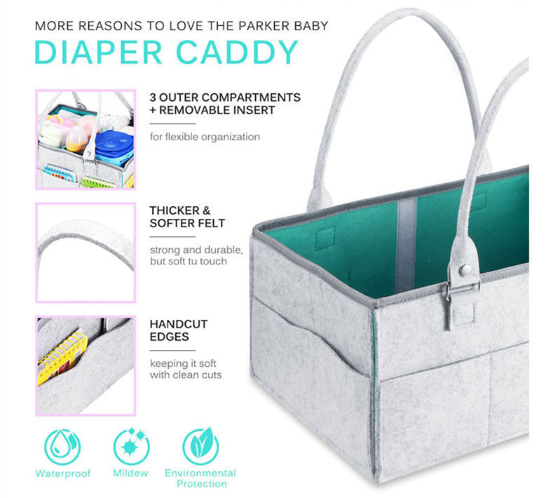Diaper Storage Basket Baby  Felt