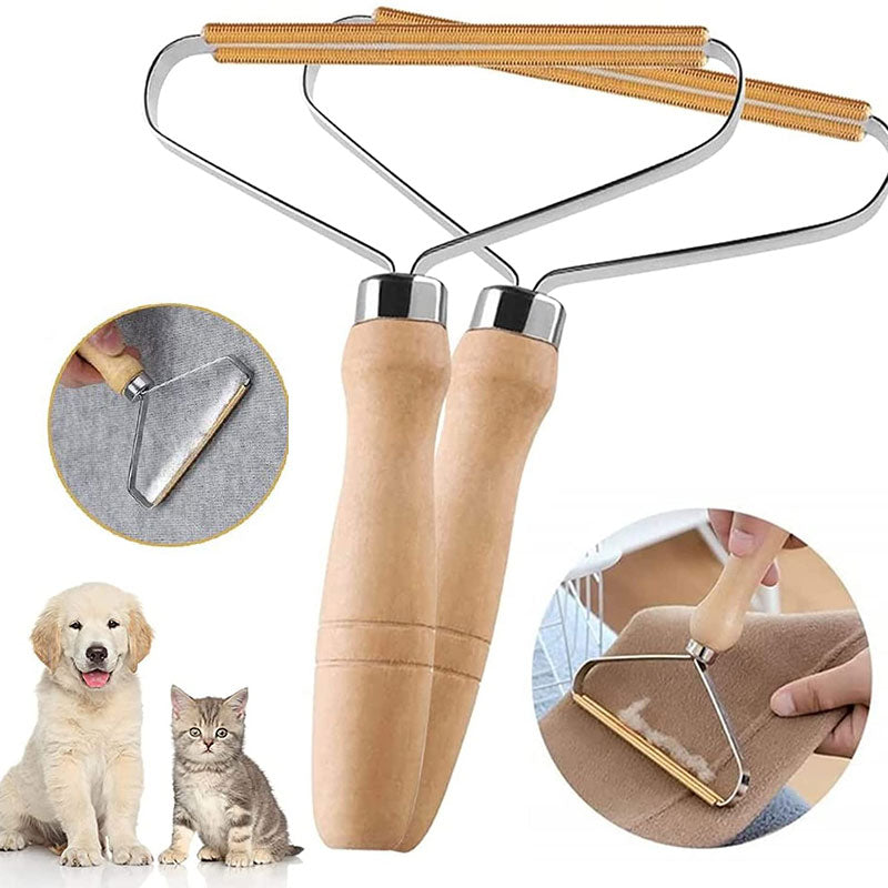 Multi-Purpose Hair Remover with Wooden Handle