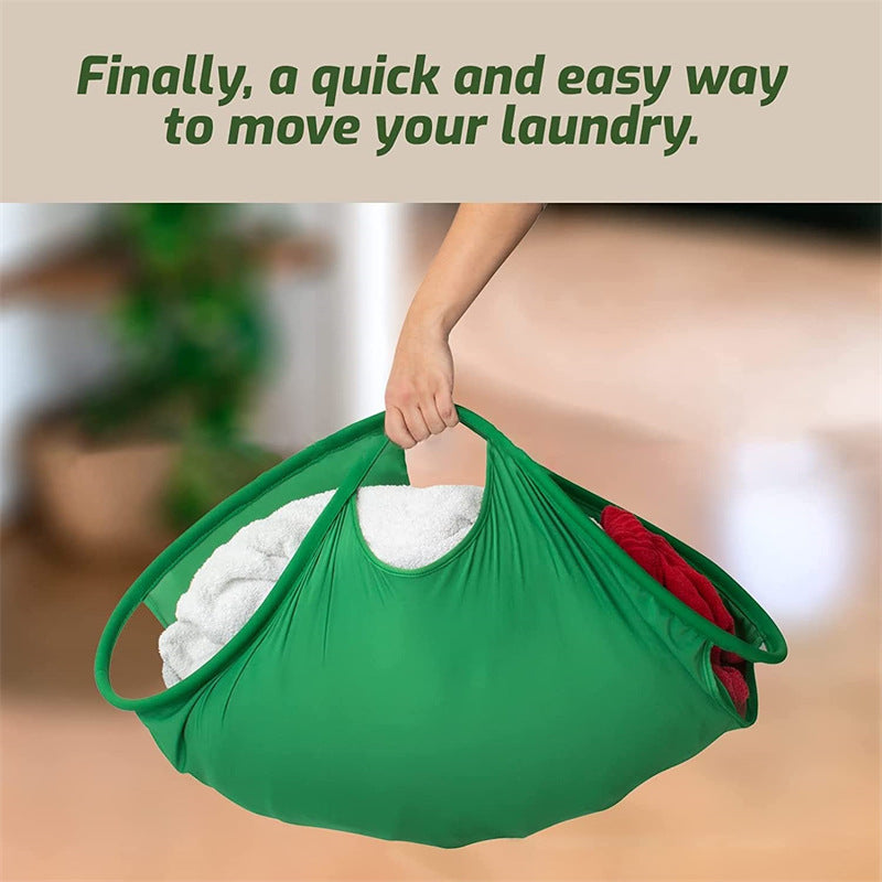 Green Portable Collapsible Laundry Storage Basket